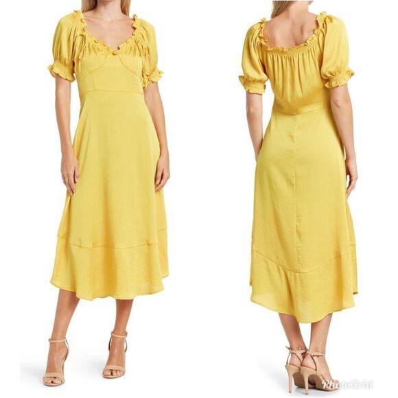 Revolve CURRENT AIR Ruched Neck Dress - Picture 1 of 12